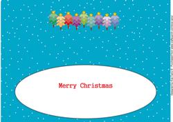 Multicoloured Christmas Trees Large Dl Insert 4