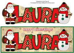 Santa & Snowman Laura Large Dl