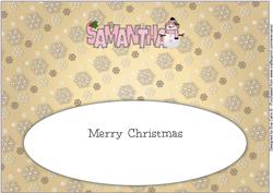 Cute Snowman Samantha Large Dl Insert