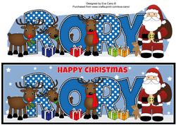 Santa and His Reindeers Rory Large Dl