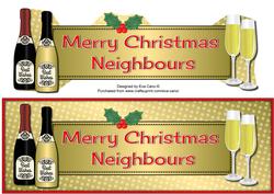 Christmas Champagne Neighbours Large Dl