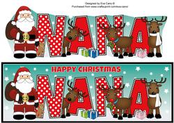 Santa and His Reindeers Nana Large Dl
