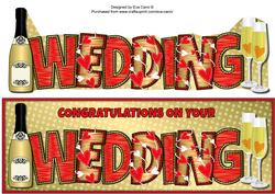 Hearts and Bubbly Wedding Large Dl