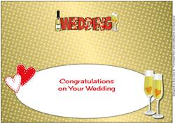 Hearts and Bubbly Wedding Large Dl Insert