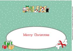 Christmas Dogs Alfie Large Dl Insert