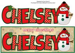 Cute Snowman Chelsey Large Dl