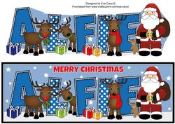 Santa and His Reindeers Alfie Large Dl