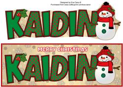 Cute Snowman Kaidin Large Dl