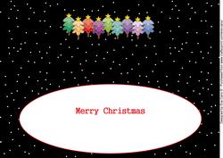Multicoloured Christmas Trees Large Dl Insert (black)