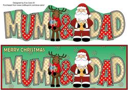 Santa & Rudolf with Presents Mum & Dad Large Dl