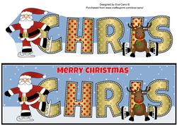 Santa & Rudolf Chris Large Dl