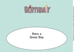 Teenage Girls Birthday Large Dl Insert