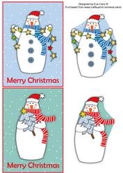 Snowmen Toppers with Quick Decoupage 2
