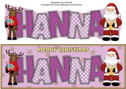Santa and Rudolf with Presents Hanna Large Dl