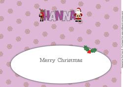 Santa and Rudolf with Presents Hanna Large Dl Insert