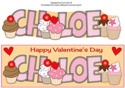 Valentines Cupcakes Chloe Large Dl
