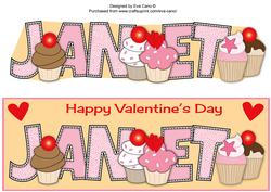 Valentines Cupcakes Janet Large Dl