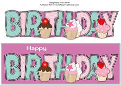 Cupcakes Birthday Large Dl