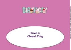 Cupcakes Birthday Large Dl Insert