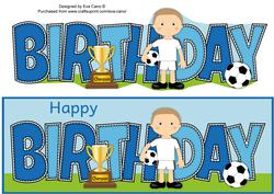 Footballer in White Birthday Large Dl