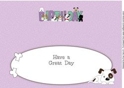 Patch, Kosmo and Jazz Birthday 2 Large Dl Insert