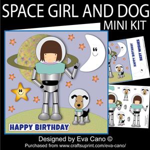 Space Girl and Dog Mini Kit