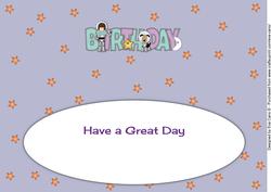 Space Girl and Dog Birthday Large Dl Insert