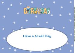 Space Boy and Dog Birthday Large Dl Insert