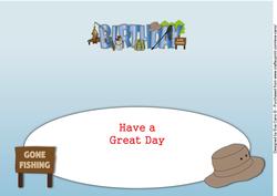 Fishing Birthday Large Dl Insert