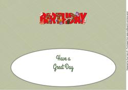 Flowers Birthday Large Dl Insert