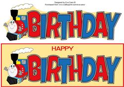 Terry the Train Birthday Large Dl