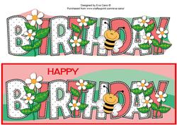 Flowers and Bees Birthday Large Dl