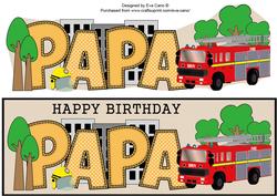 Fire Engine Papa Large Dl