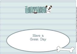Patch the Dog Birthday Large Dl Insert