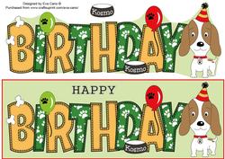 Kosmo the Dog Balloons Birthday Large Dl