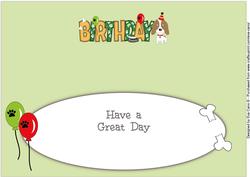 Kosmo the Dog Balloons Birthday Large Dl Insert
