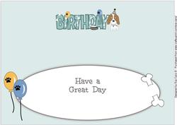 Kosmo the Dog Balloons Birthday Large Dl 2 Insert