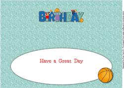 Basketball Birthday Large Dl Insert