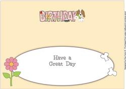 Kosmo the Dog Flowers Birthday Large Dl 2 Insert