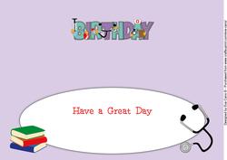 Medical Birthday Large Dl Insert