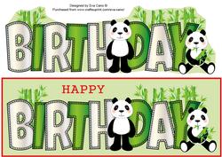 Cute Pandas Birthday Large Dl
