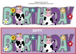Mad Cows Birthday Large Dl