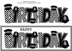 Police Hats Birthday Large Dl