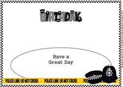 Police Hats Birthday Large Dl Insert