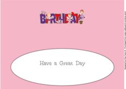 Little Fairies Birthday Large Dl Insert