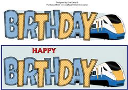 Train Birthday Large Dl