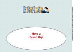 Train Birthday Large Dl Insert