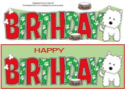 Jazz the Dog Birthday Large Dl