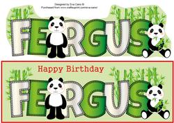 Cute Pandas Fergus Large Dl