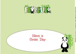 Cute Pandas Fergus Large Dl Insert